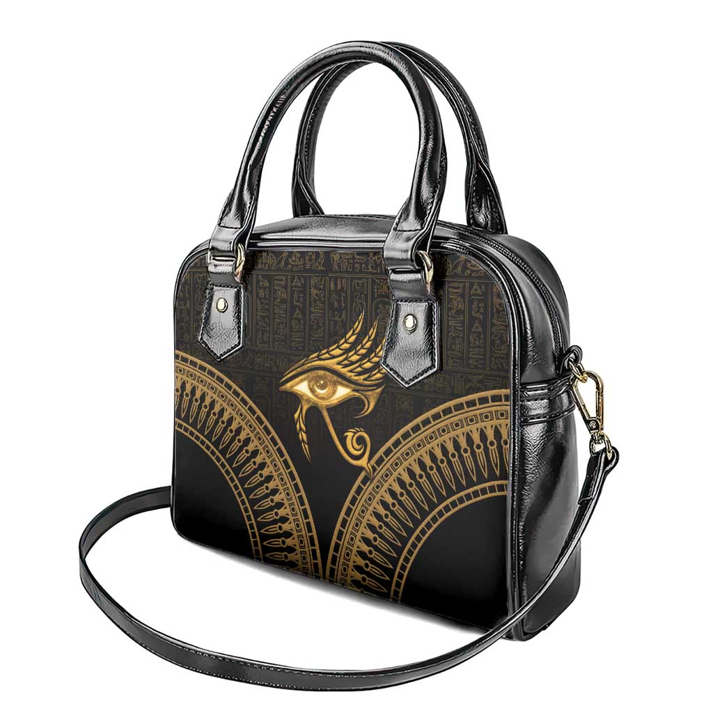 Ancient Egypt Gold Intricate Shoulder Handbag Eye of Horus