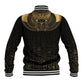 Ancient Egypt Baseball Jacket Black Gold Scarab