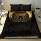 Ancient Egypt Bedding Set Black Gold Scarab