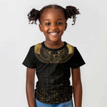 Ancient Egypt Kid T shirt Black Gold Scarab