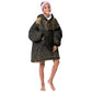 Ancient Egypt Kid Wearable Blanket Hoodie Black Gold Scarab