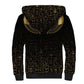 Ancient Egypt Sherpa Hoodie Black Gold Scarab
