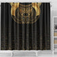 Ancient Egypt Shower Curtain Black Gold Scarab
