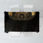 Ancient Egypt Tablecloth Black Gold Scarab