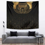 Ancient Egypt Tapestry Black Gold Scarab