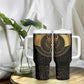 Ancient Egypt Tumbler With Handle Black Gold Scarab