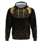 Ancient Egypt Zip Hoodie Black Gold Scarab