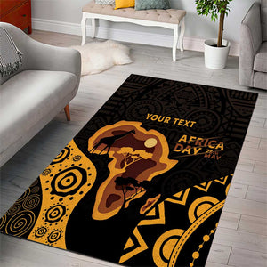 Africa Day Personalized Area Rug Ethnic Retro Style