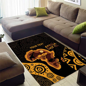 Africa Day Personalized Area Rug Ethnic Retro Style