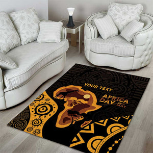 Africa Day Personalized Area Rug Ethnic Retro Style