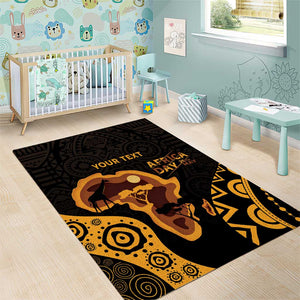 Africa Day Personalized Area Rug Ethnic Retro Style