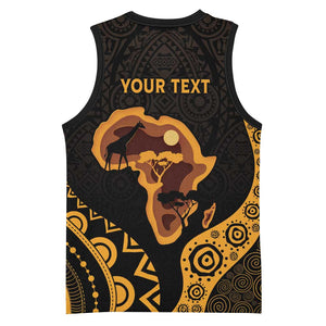 Africa Day Personalized Basketball Jersey Ethnic Retro Style LT7
