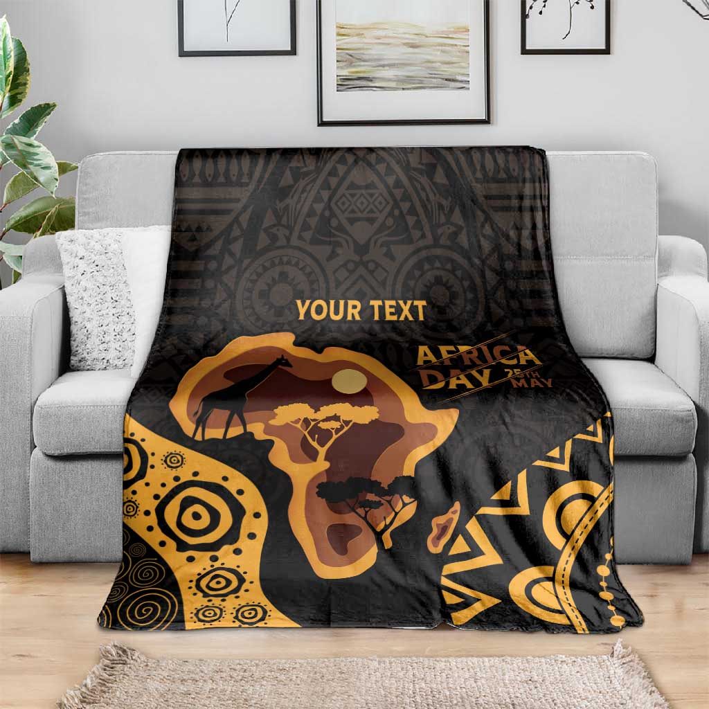 Africa Day Personalized Blanket Ethnic Retro Style