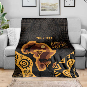 Africa Day Personalized Blanket Ethnic Retro Style