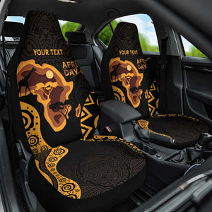 Africa Day Personalized Car Seat Cover Ethnic Retro Style