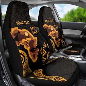 Africa Day Personalized Car Seat Cover Ethnic Retro Style