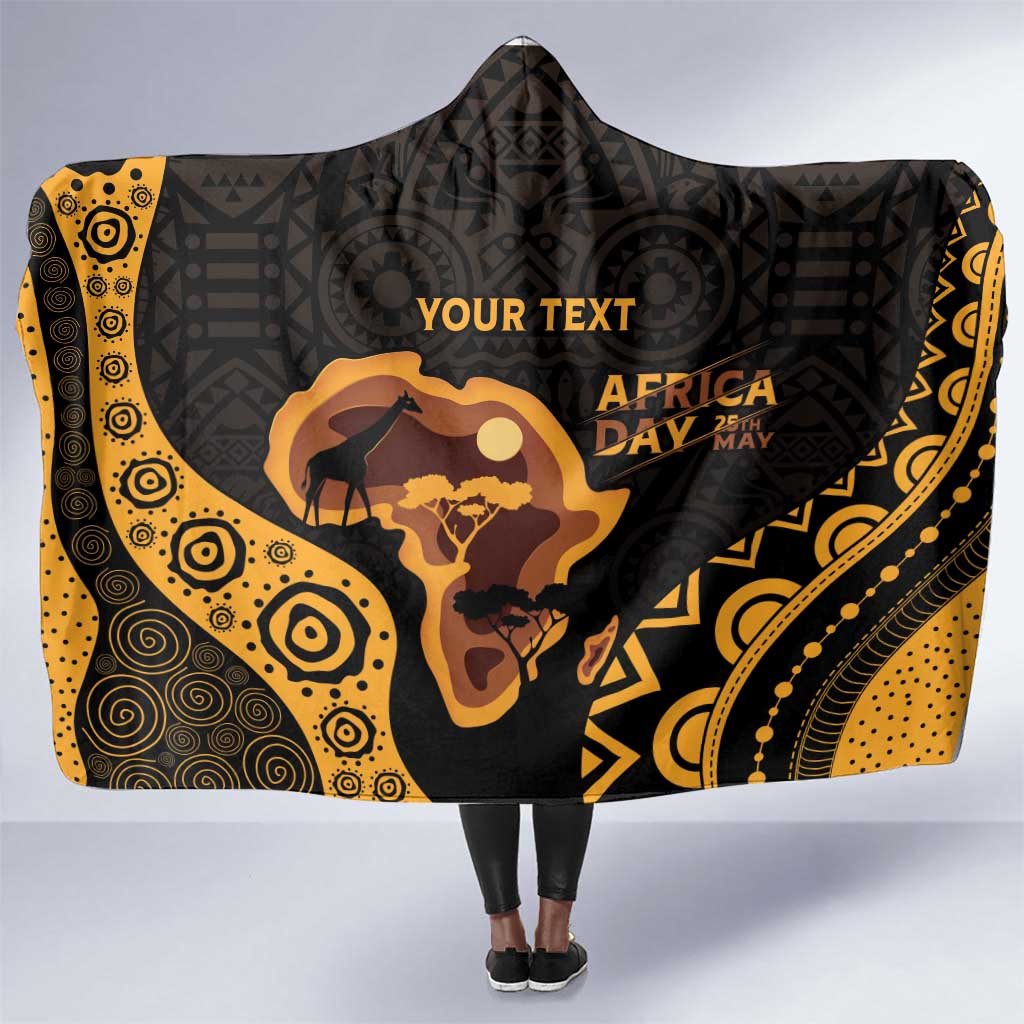 Africa Day Personalized Hooded Blanket Ethnic Retro Style