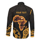 Africa Day Personalized Long Sleeve Button Shirt Ethnic Retro Style