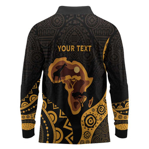 Africa Day Personalized Long Sleeve Polo Shirt Ethnic Retro Style