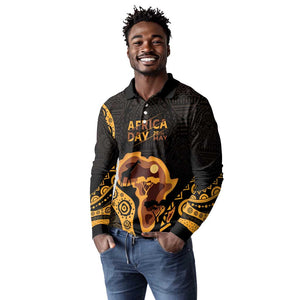 Africa Day Personalized Long Sleeve Polo Shirt Ethnic Retro Style