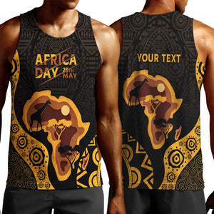 Africa Day Personalized Men Tank Top Ethnic Retro Style