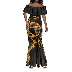 Africa Day Personalized Mermaid Dress Ethnic Retro Style