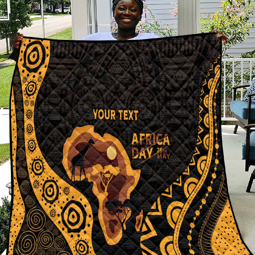 Africa Day Personalized Quilt Ethnic Retro Style