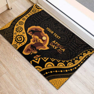 Africa Day Personalized Rubber Doormat Ethnic Retro Style