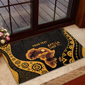 Africa Day Personalized Rubber Doormat Ethnic Retro Style