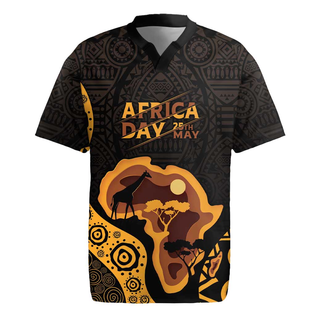 Africa Day Personalized Rugby Jersey Ethnic Retro Style