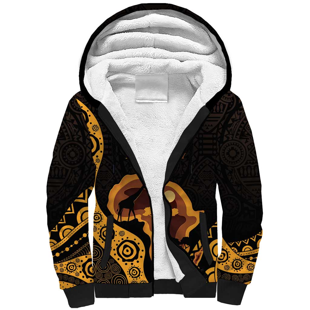 Africa Day Personalized Sherpa Hoodie Ethnic Retro Style