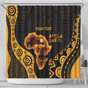 Africa Day Personalized Shower Curtain Ethnic Retro Style