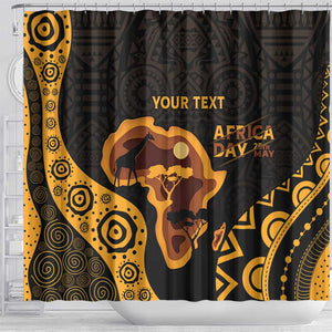 Africa Day Personalized Shower Curtain Ethnic Retro Style