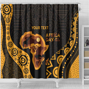 Africa Day Personalized Shower Curtain Ethnic Retro Style