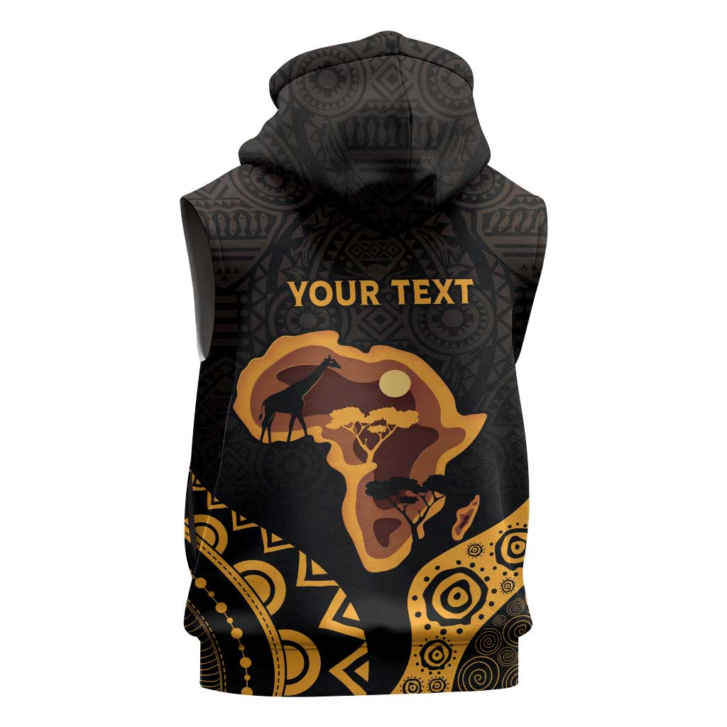 Africa Day Personalized Sleeveless Hoodie Ethnic Retro Style - African Pride