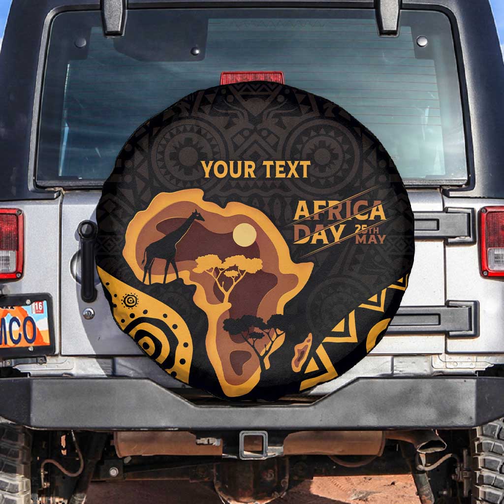 Africa Day Personalized Spare Tire Cover Ethnic Retro Style