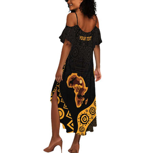 Africa Day Personalized Summer Maxi Dress Ethnic Retro Style