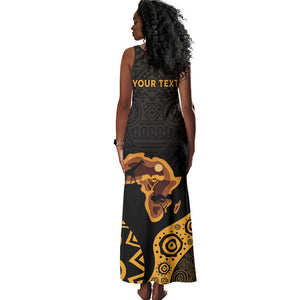 Africa Day Personalized Tank Maxi Dress Ethnic Retro Style