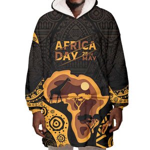 Africa Day Personalized Wearable Blanket Hoodie Ethnic Retro Style