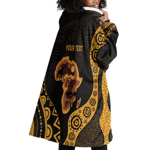 Africa Day Personalized Wearable Blanket Hoodie Ethnic Retro Style