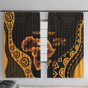 Africa Day Personalized Window Curtain Ethnic Retro Style