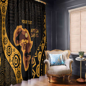 Africa Day Personalized Window Curtain Ethnic Retro Style