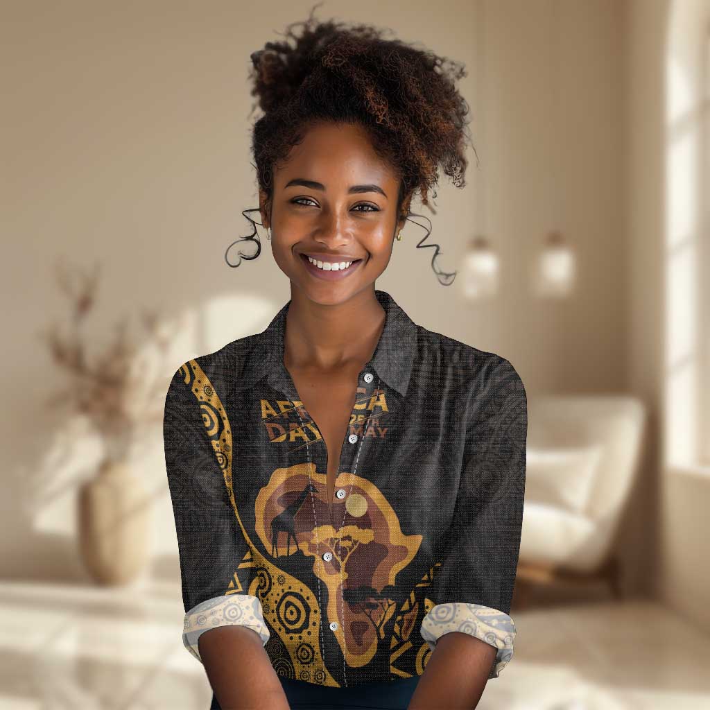 Africa Day Personalized Women Casual Shirt Ethnic Retro Style