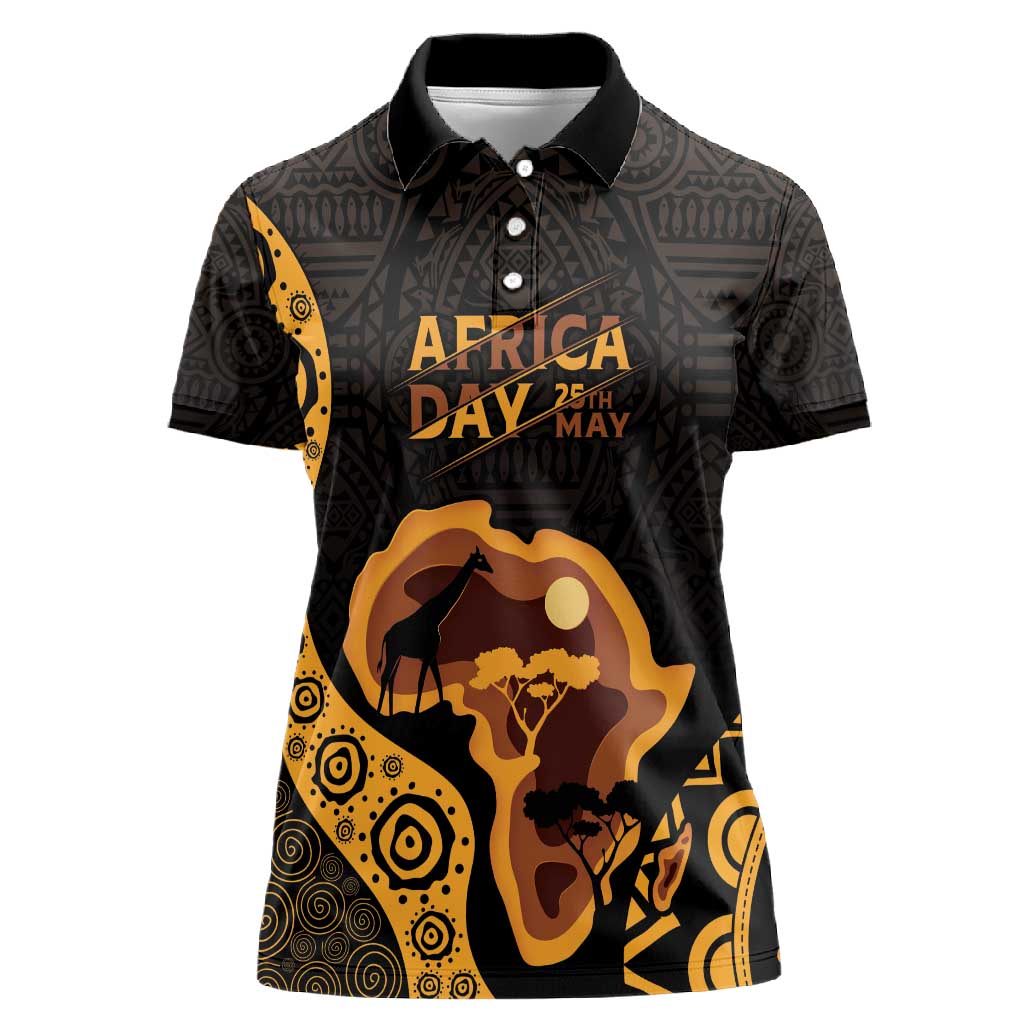 Africa Day Personalized Women Polo Shirt Ethnic Retro Style