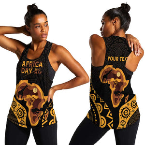 Africa Day Personalized Women Racerback Tank Ethnic Retro Style