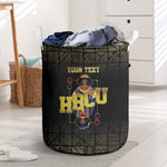 HBCU Grad Personalized Queen Poker Card Laundry Basket Golden Pattern