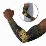 HBCU Grad Personalized Queen Poker Card Arm Sleeves Golden Pattern