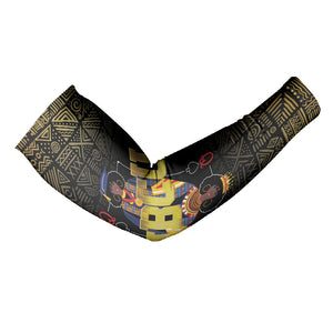 HBCU Grad Personalized Queen Poker Card Arm Sleeves Golden Pattern