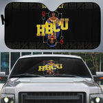 HBCU Grad Personalized Queen Poker Card Auto Sun Shade Golden Pattern