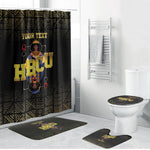 HBCU Grad Personalized Queen Poker Card Bathroom Set Golden Pattern